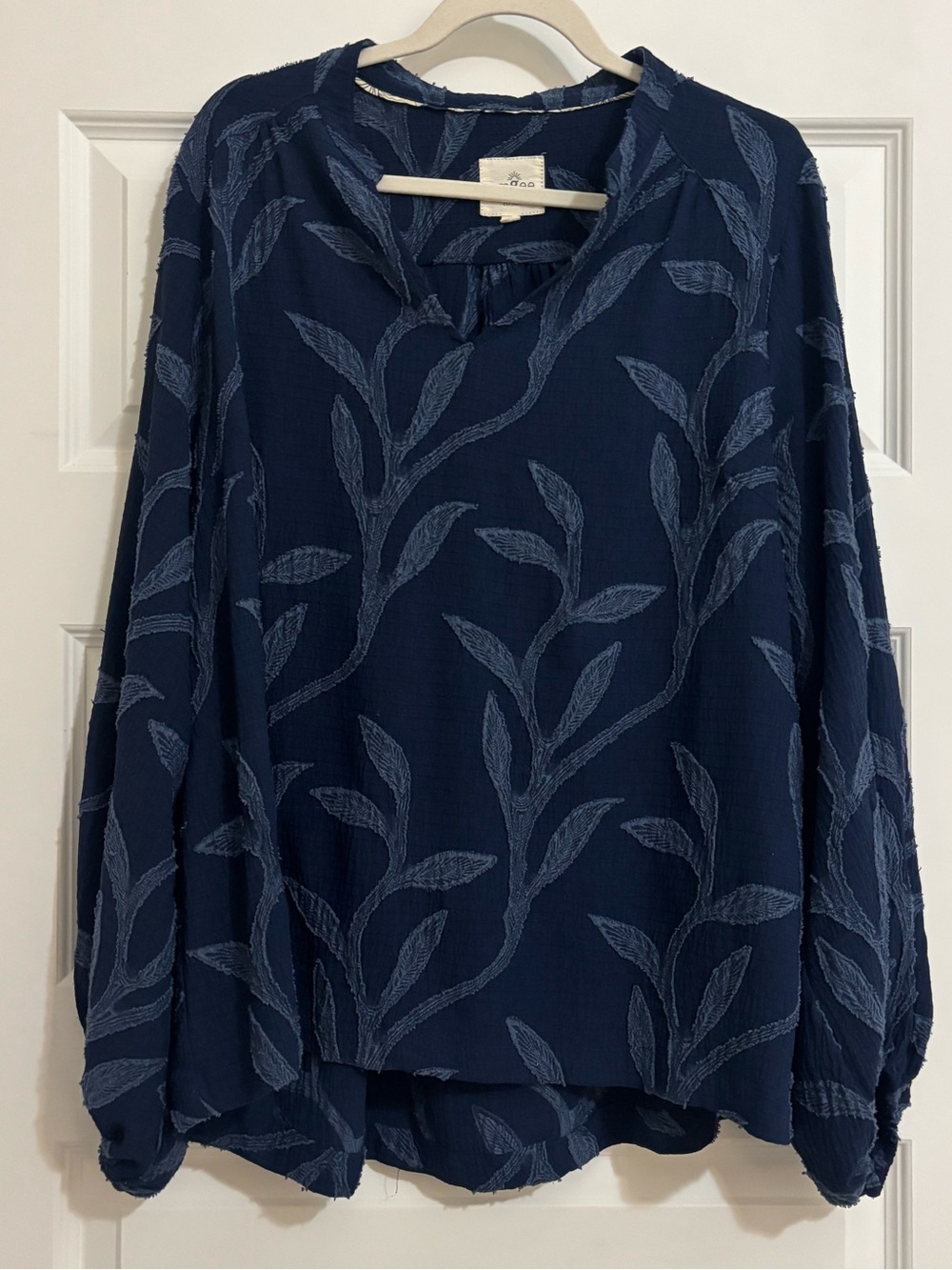 Navy Long Sleeve Blouse